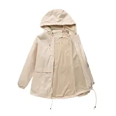 RURUTOTO - Chaqueta Con Capucha Mujer Beige.