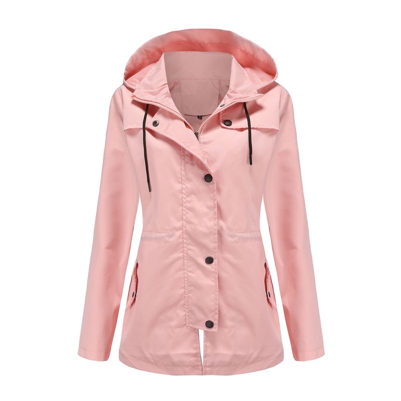 RURUTOTO - Chaqueta Outdoor Mujer Impermeable Negro.