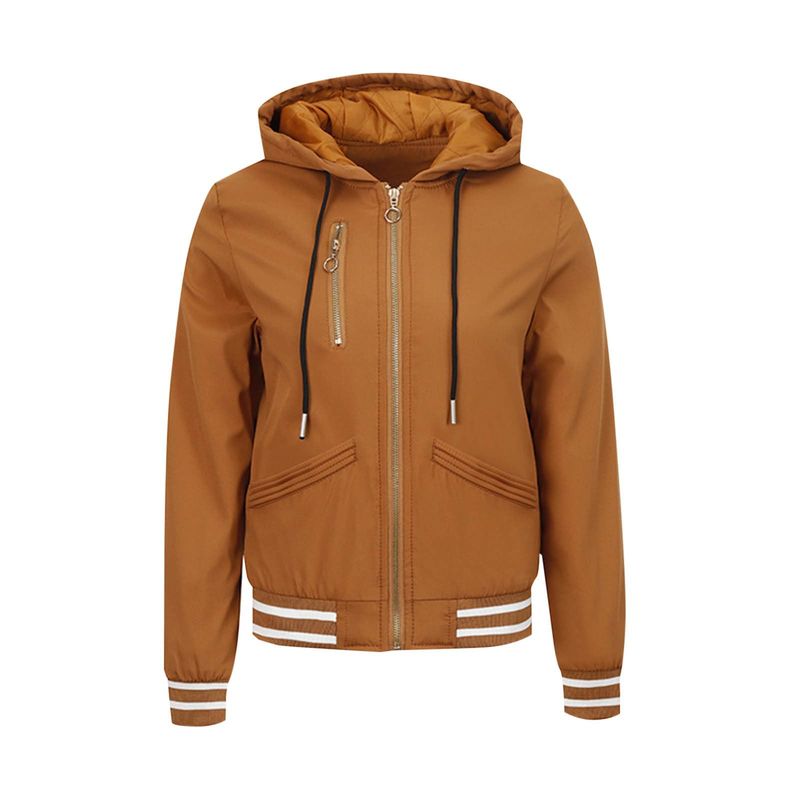 RURUTOTO - Chaqueta bomber con capucha para mujer Negro.