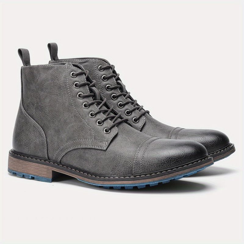 VATYERTY - Botas de hombre con parte superior de PU y suela de goma