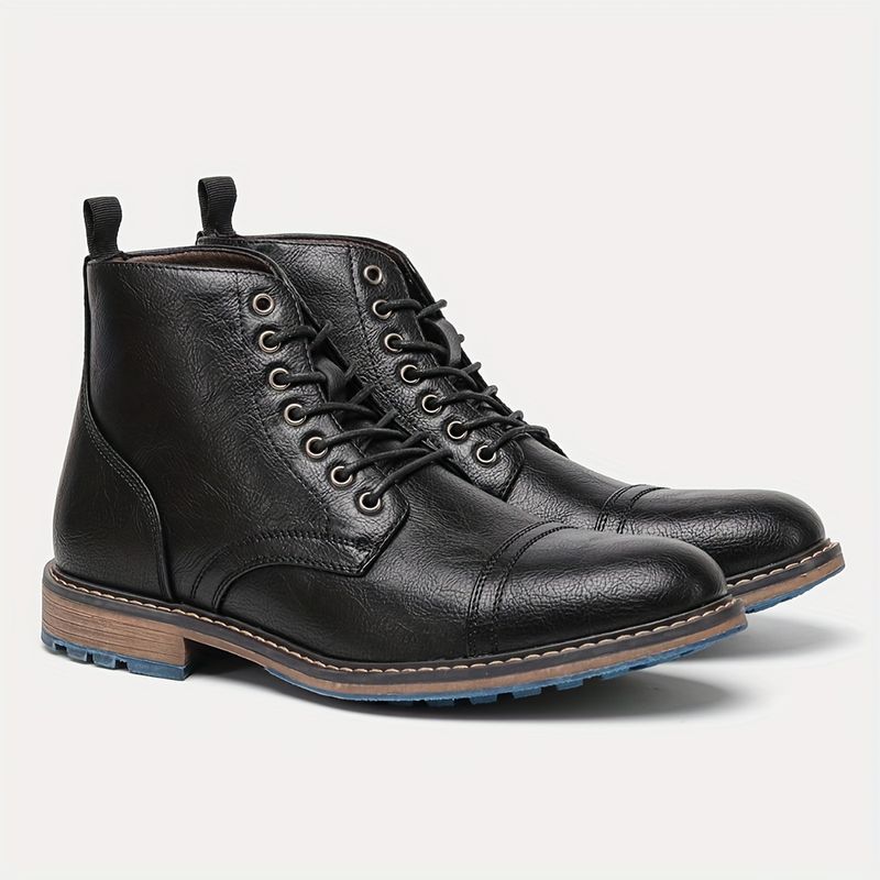 VATYERTY - Botas de hombre con parte superior de PU y suela de goma