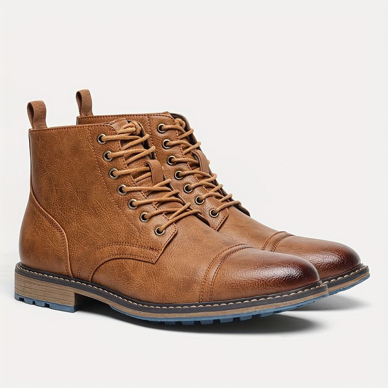 VATYERTY - Botas de hombre con parte superior de PU y suela de goma