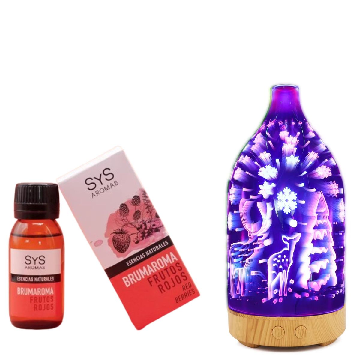 SYS - Sys Ambientador 50 Ml Frutos Rojo + Equipo blanco 100 Ml