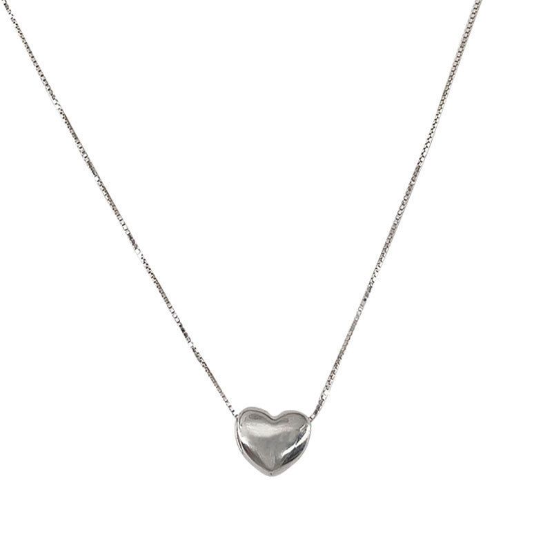 VATYERTY - Collar Mujer corazón Plateado