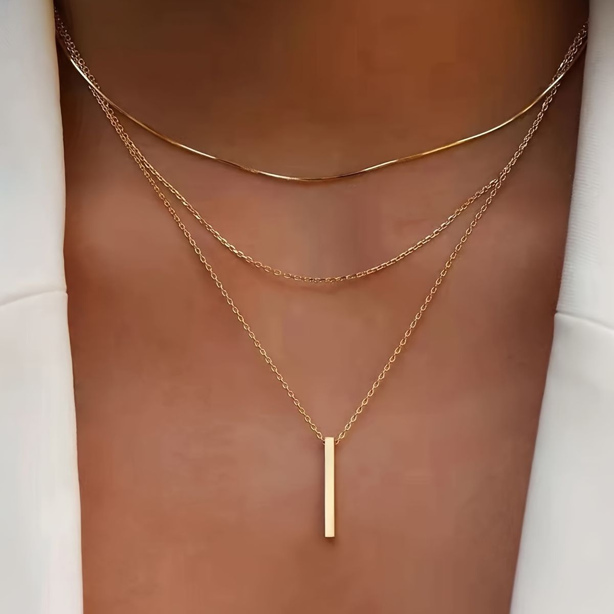 VATYERTY - Collar Mujer Dorado