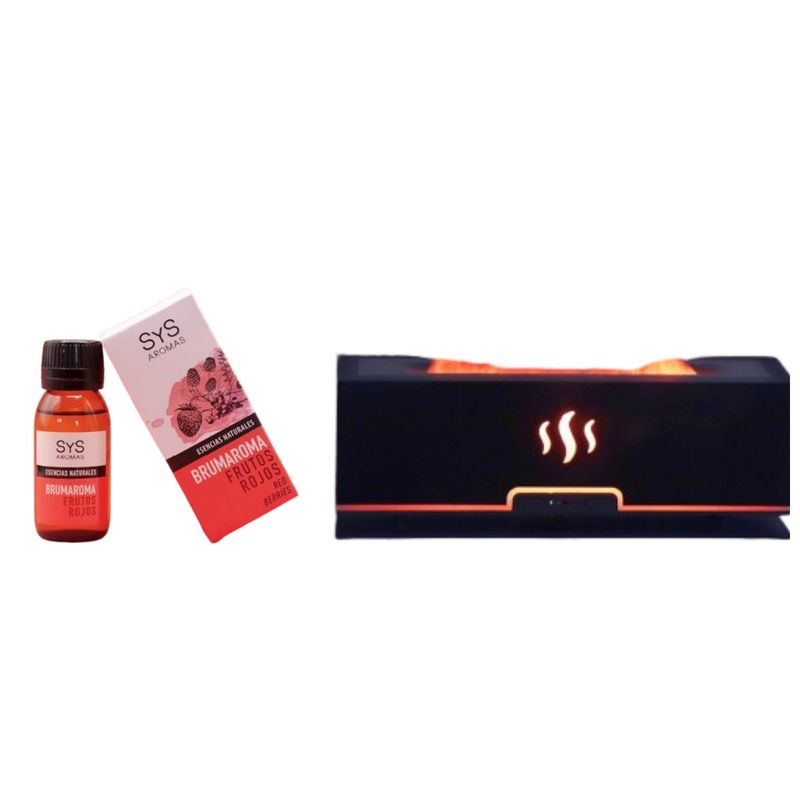 SYS - Sys Ambientador 50 Ml Frutos Rojo + Equipo negro 200 Ml