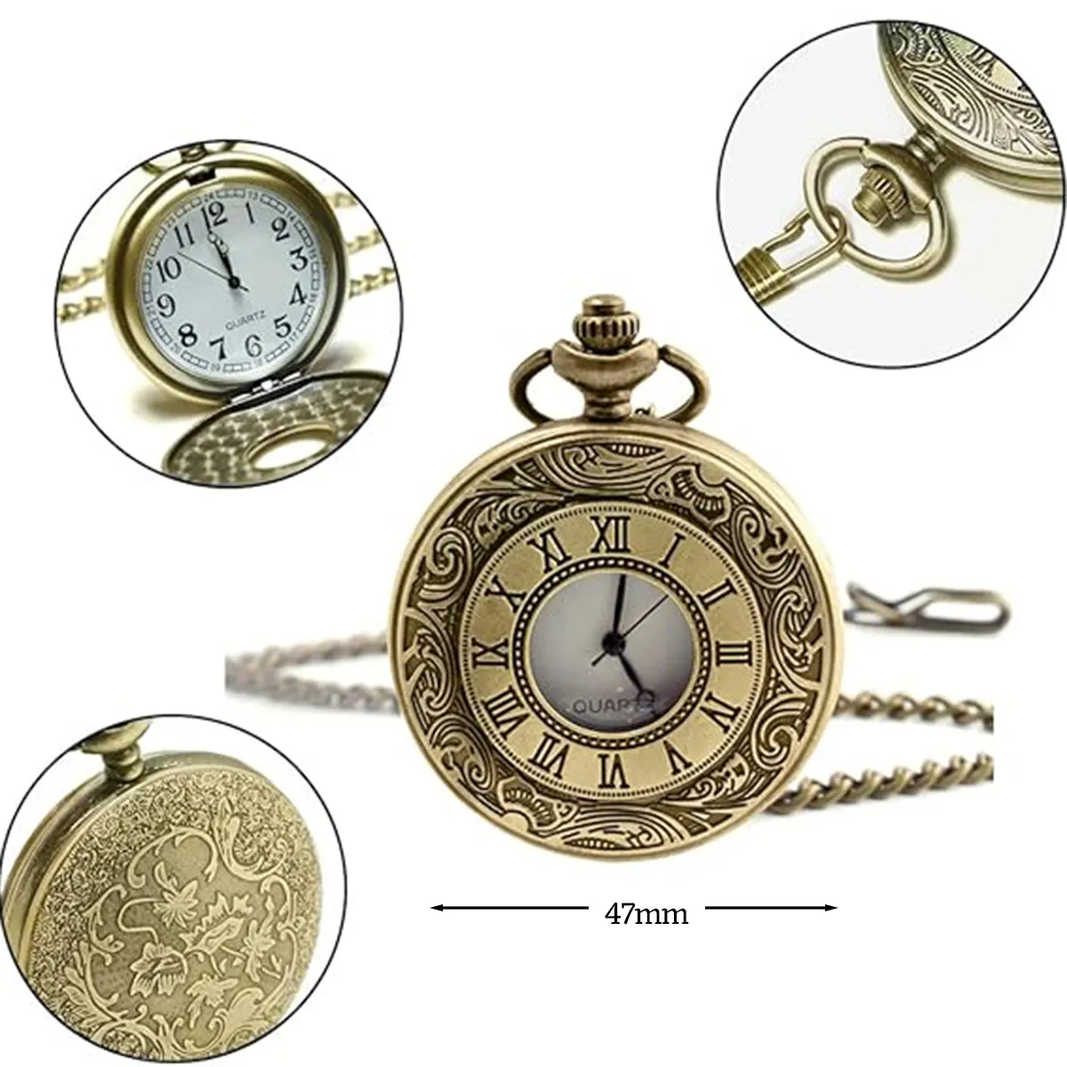 GENERICO - Reloj De Bolsillo Con Colgante Para Trajes  Vintag