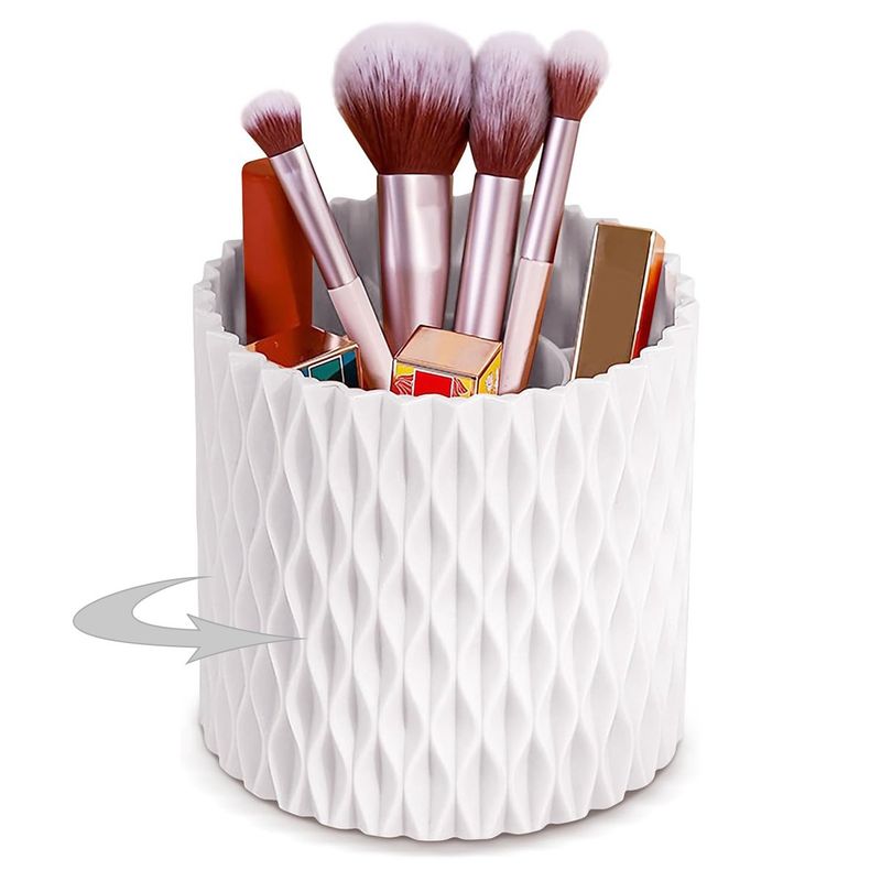 GENERICO - Pincel De Maquillaje Giratorio 360 Grados-Blanco
