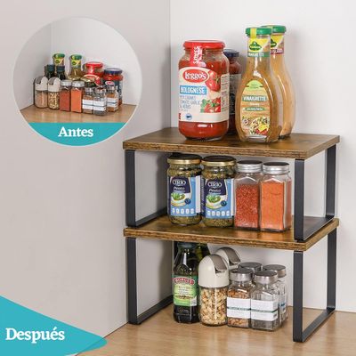 Imagen 2 del producto Juego De 2 Estante Para Especias Organizador De Armario