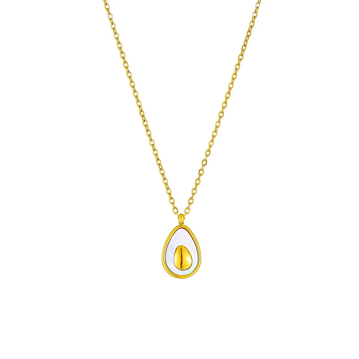 GENERICO - Collar Dije De Palta Cadena Acero Inoxidable - Baño Oro 18k