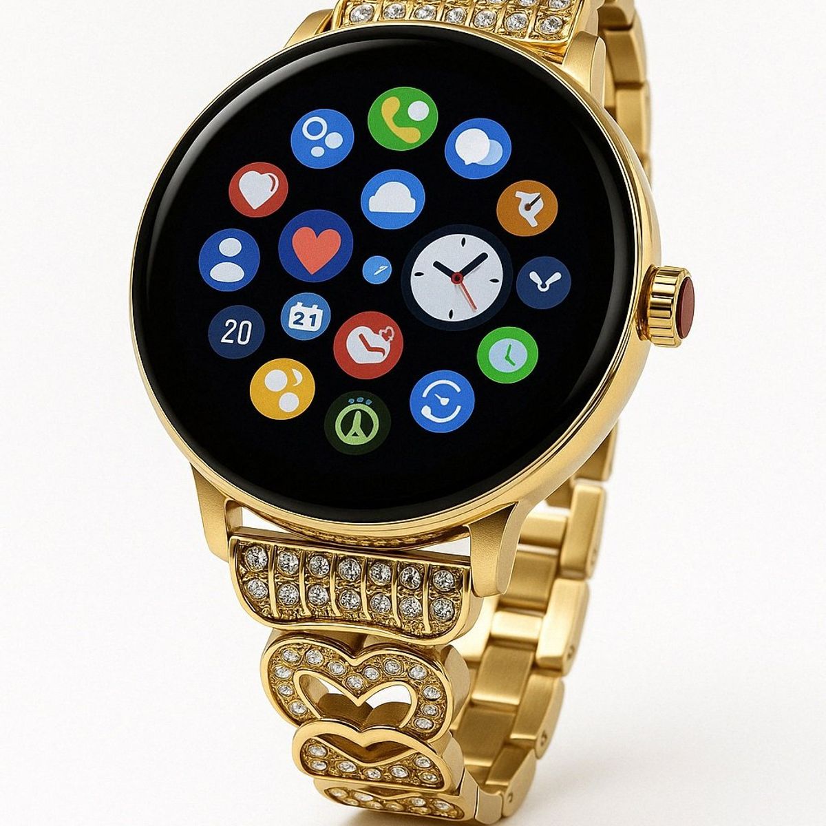 STARTECHOFFICE - Smartwatch Mujer 2 en 1 de Lujo Pantalla AMOLED Funciones de Salud y Deporte Notificaciones