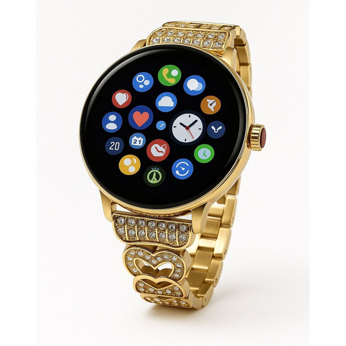 STARTECHOFFICE - Smartwatch Mujer 2 en 1 de Lujo Pantalla AMOLED Funciones de Salud y Deporte Notificaciones