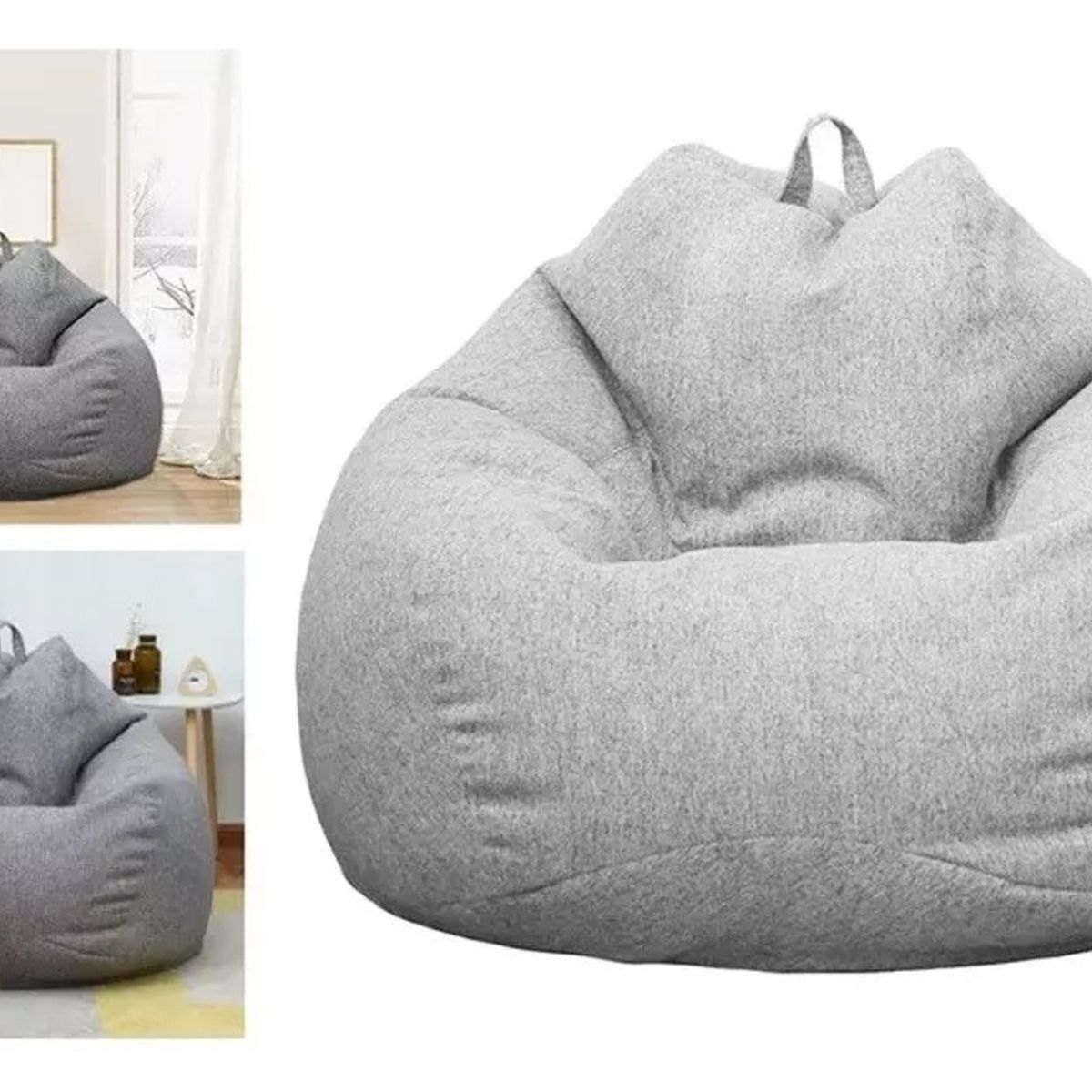 MUNDO MAGIA - Funda De Puf Gigante En Forma De Pera Y Sin Relleno Lavable