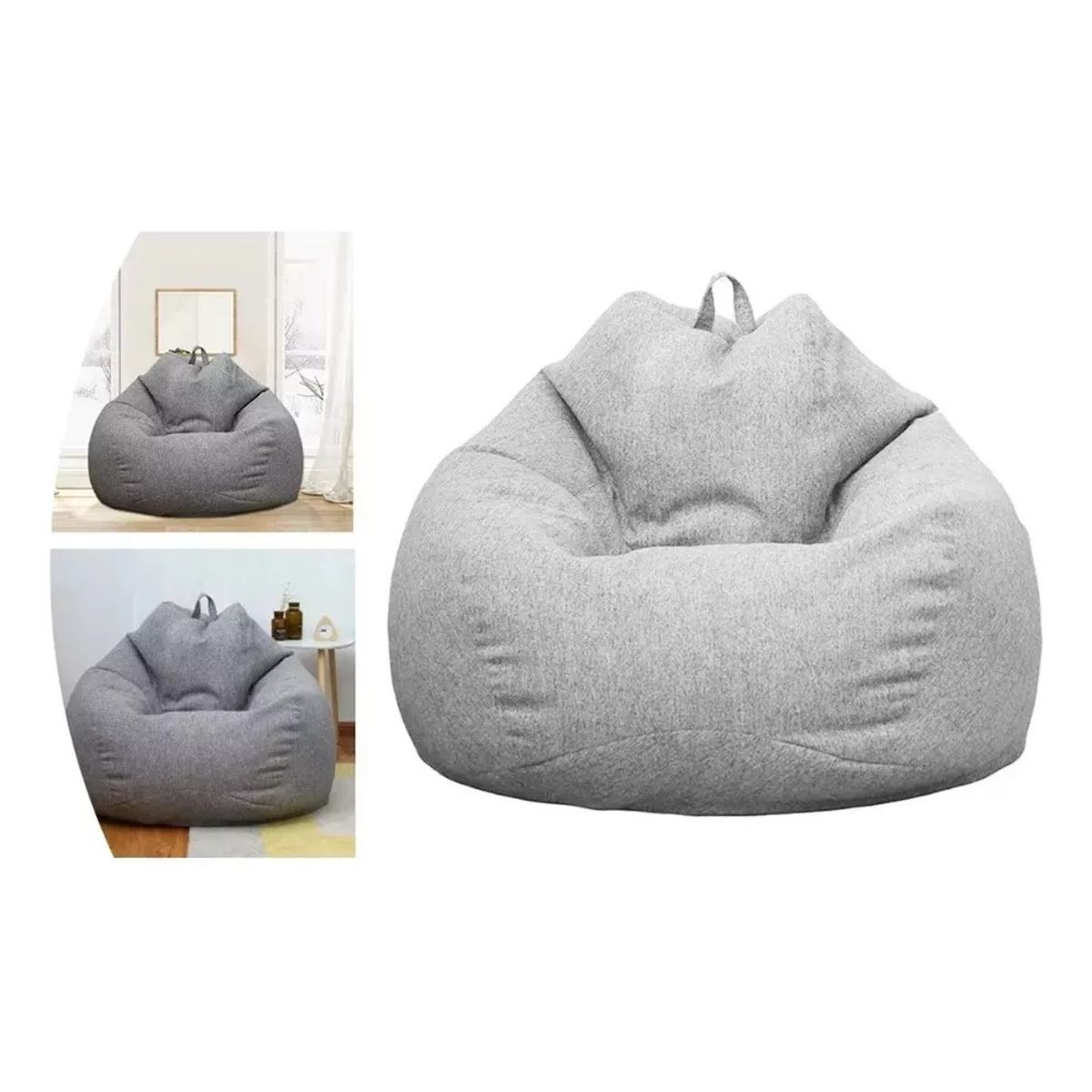 MUNDO MAGIA - Funda De Puf Gigante En Forma De Pera Y Sin Relleno Lavable