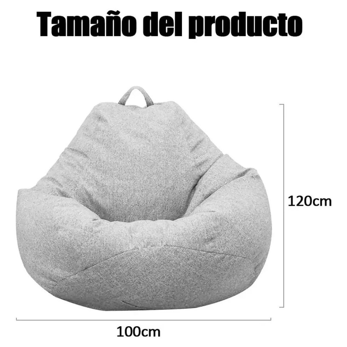 MUNDO MAGIA - Funda De Puf Gigante En Forma De Pera Y Sin Relleno Lavable