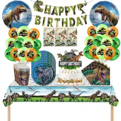 GENERICO - Pack Decoración Globos Cotillón Dinosaurios jurassic