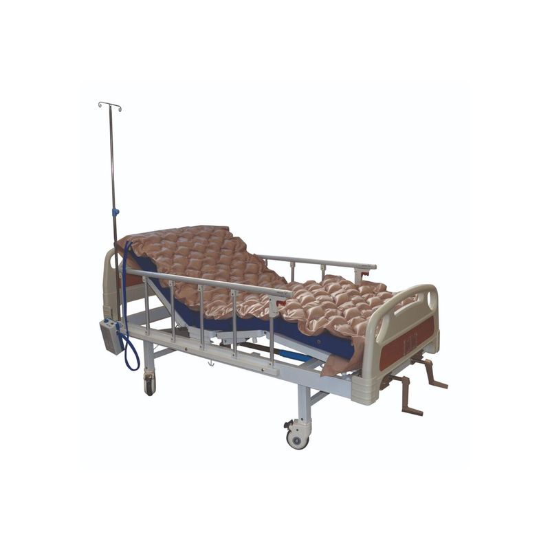 GLOMED - Cama Clinica Manual 2 Pos Plus + Colchón 10cm + Antiesc GLOMED