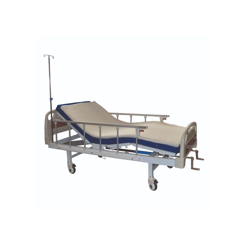 GLOMED - Cama Clínica Manual 2 Pos Plus + Colchon 8cm + Topper GLOMED