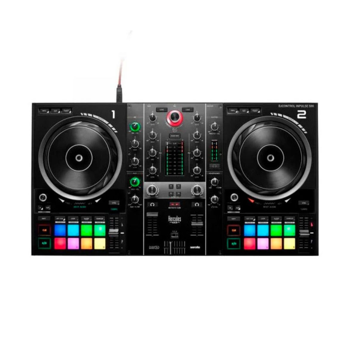 HERCULES - HERCULES DJControl Inpulse 500 - Controlador DJ Profesional con Serato DJ y FX