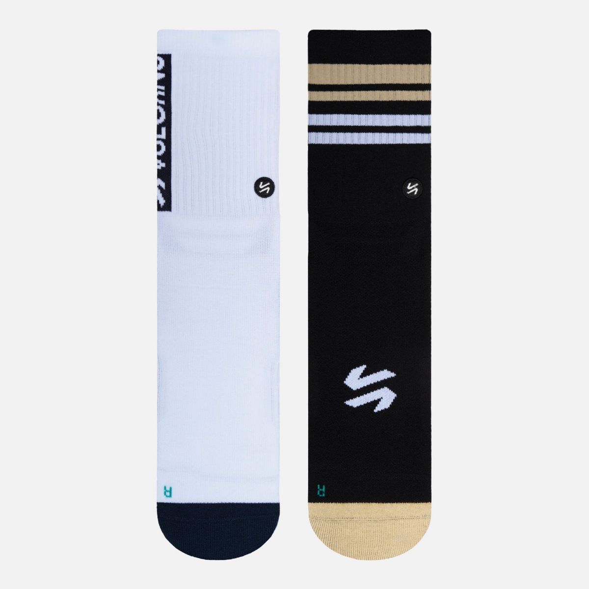 VULCANO - Calcetines Energic Duo Pack Mid Socks Beige / Blanco Vulcano