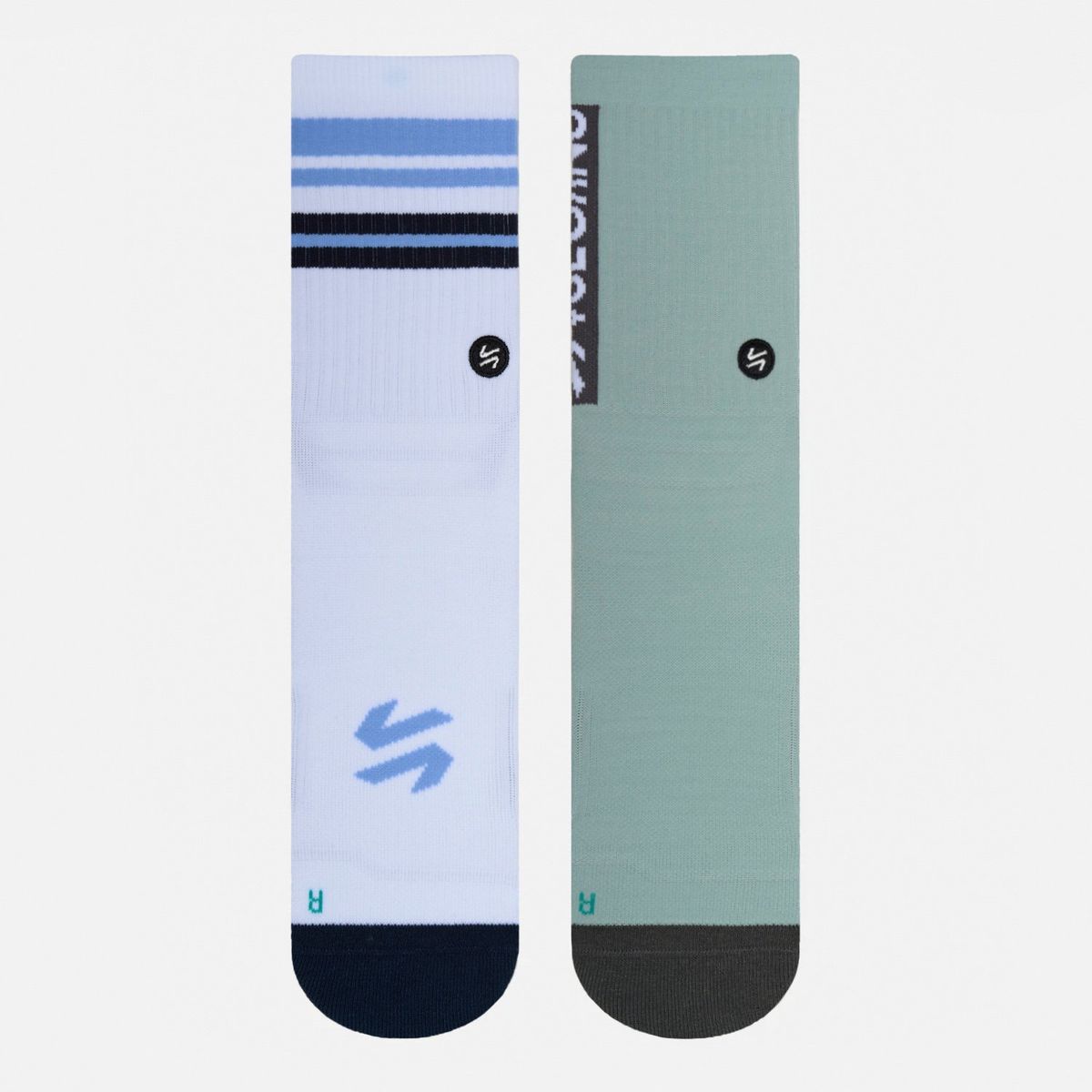 VULCANO - Calcetines Energic Duo Pack Mid Socks Blanco / Jade Vulcano