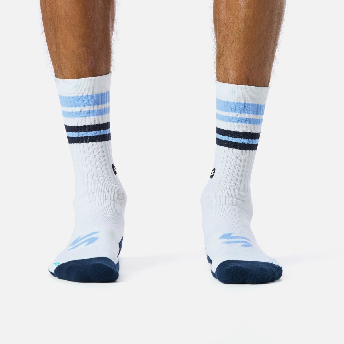 VULCANO - Calcetines Energic Duo Pack Mid Socks Blanco / Jade Vulcano