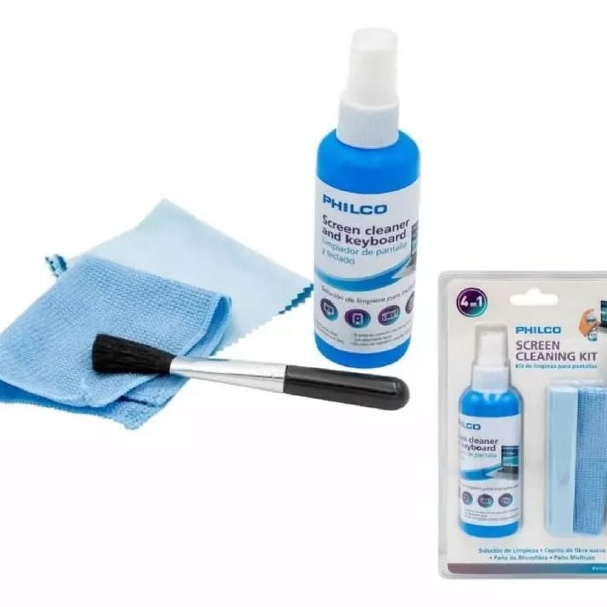 GENERICO - Limpiador de pantalla y teclado 4 en 1 Philco