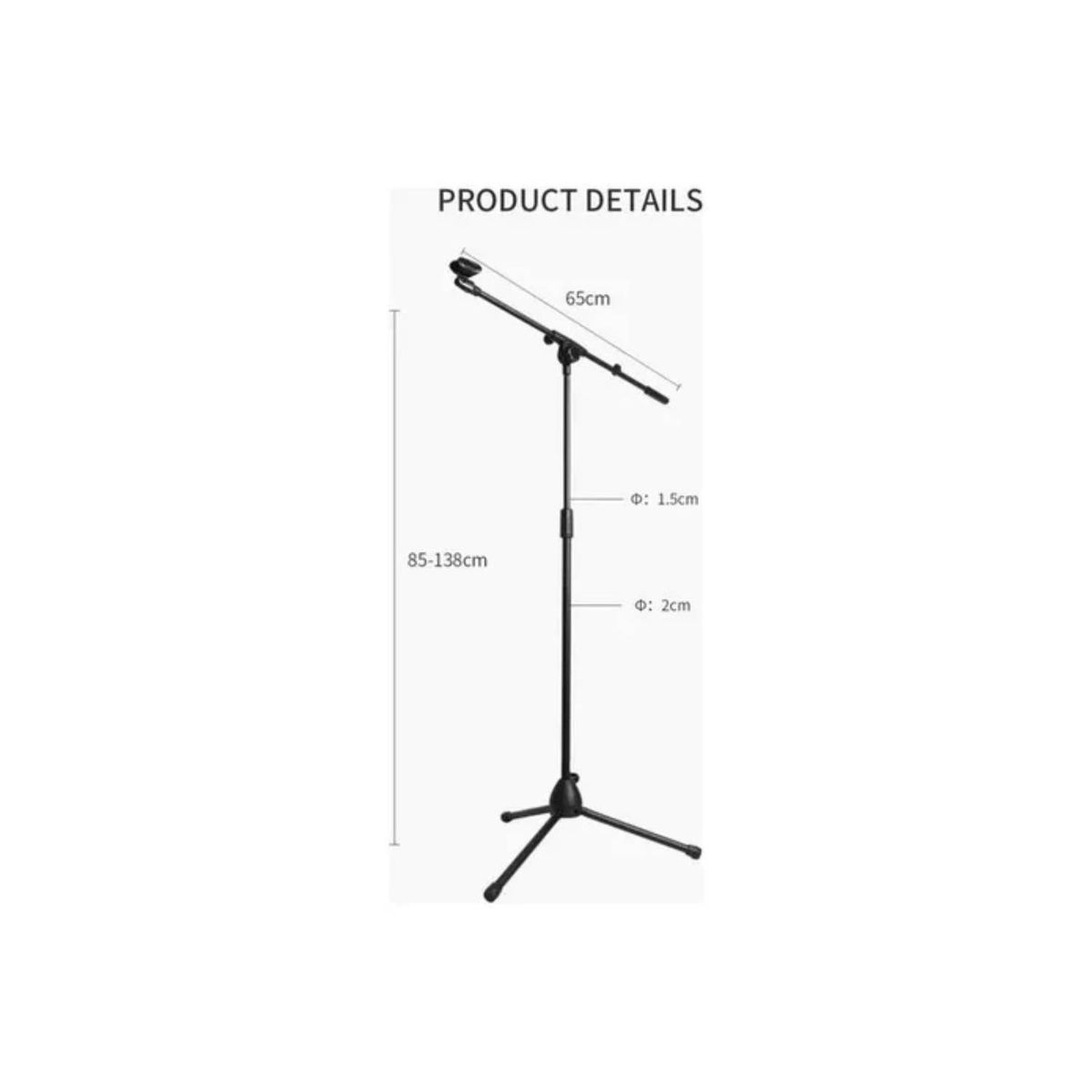 GENERICO - Soporte Pedestal Microfono Atril Profesional Alto Regulable