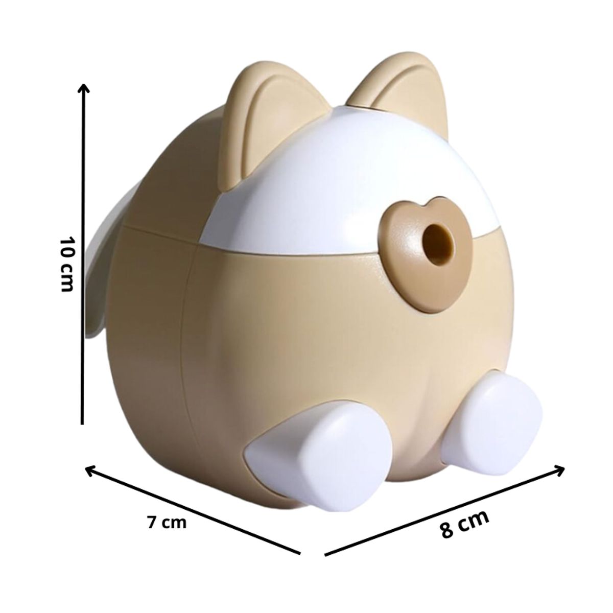 GENERICO - Sacapuntas Manual De Sobremesa Con Depósito Diseño Gatito