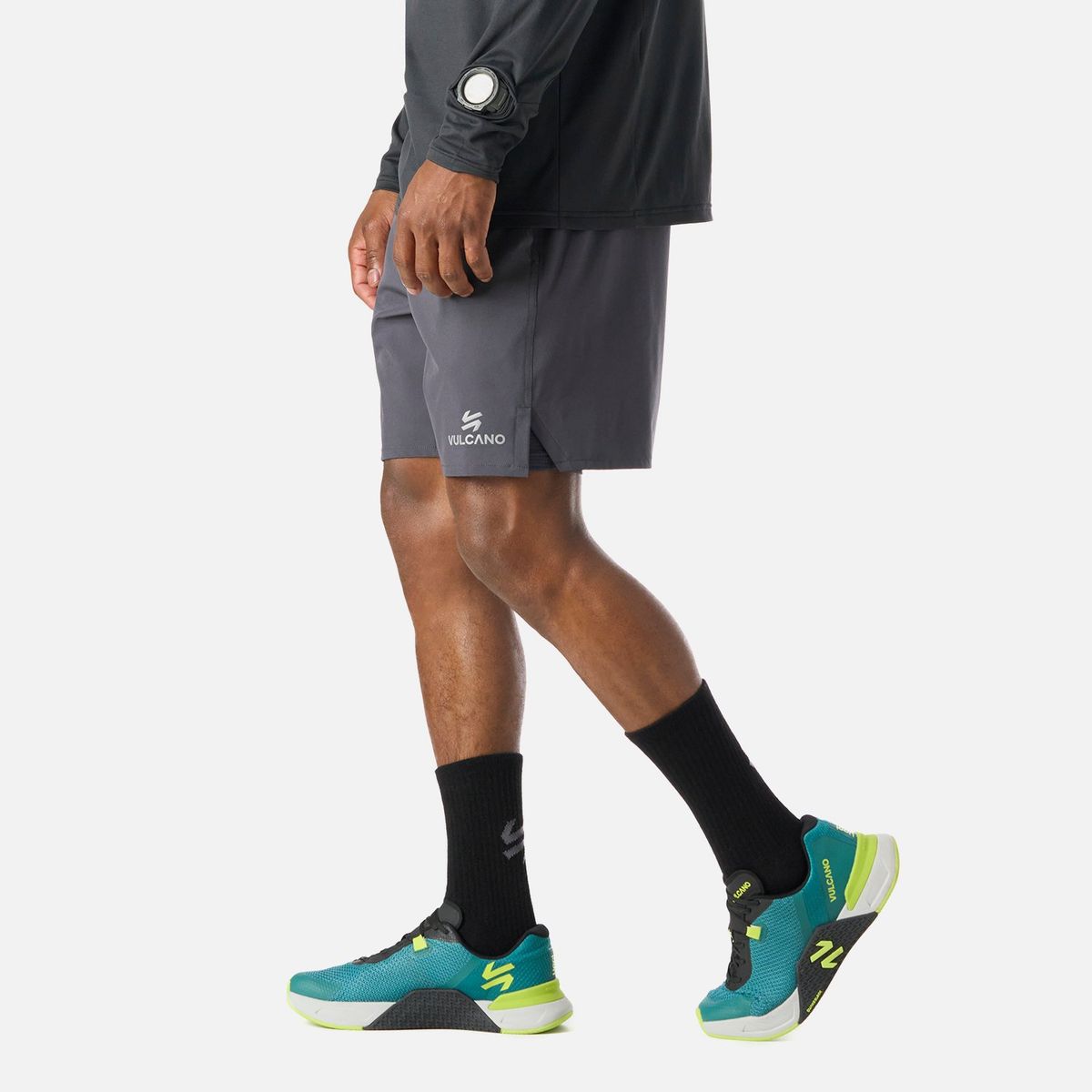 VULCANO - Short Deportivo 2 en 1 7" Hombre Tempo