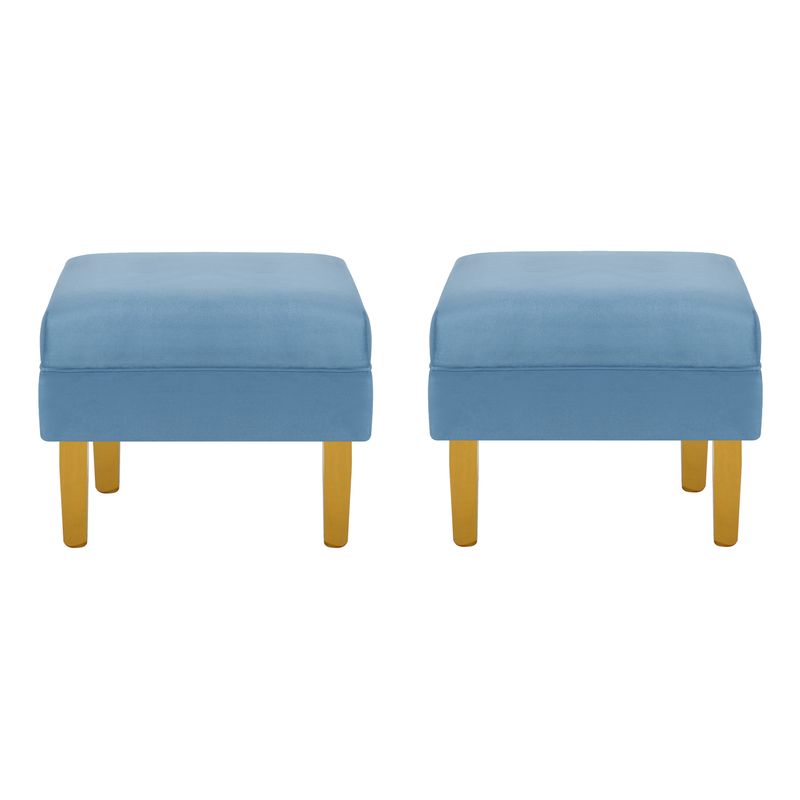 BODEVIR - Set Pouf Sky 1C Felpa 01 Azul Petroleo