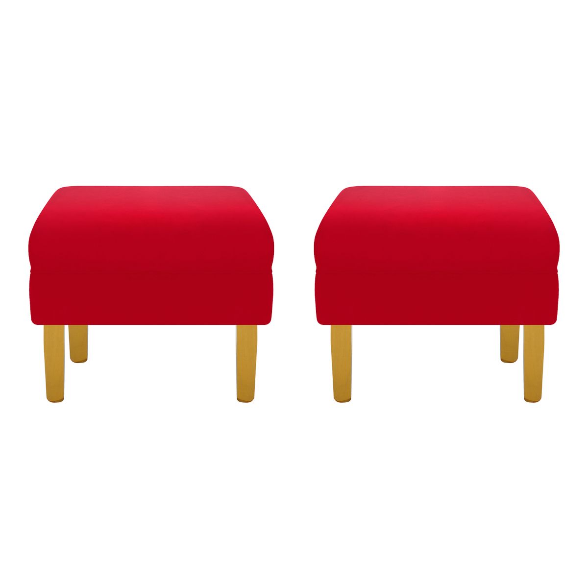 BODEVIR - Set Pouf Sky 1C Felpa 01 Rojo