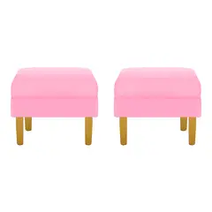 BODEVIR - Set Pouf Sky 1C Felpa 01 Rosado