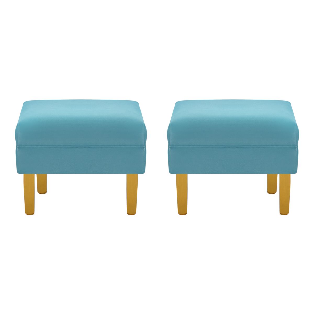 BODEVIR - Set Pouf Sky 1C Felpa 01 Turquesa