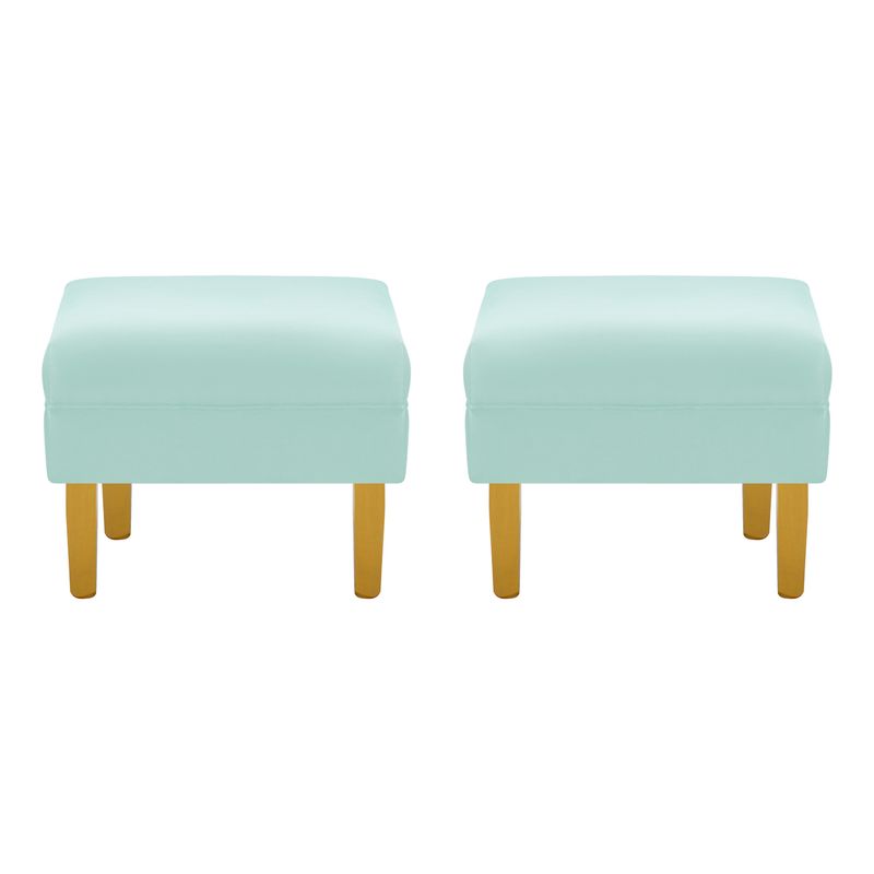 BODEVIR - Set Pouf Sky 1C Felpa 01 Verde Agua