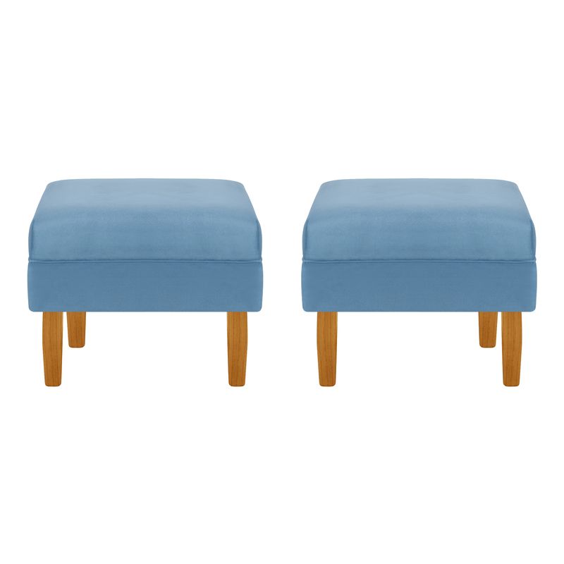 BODEVIR - Set Pouf Sky 1C Felpa 04 Azul Petroleo