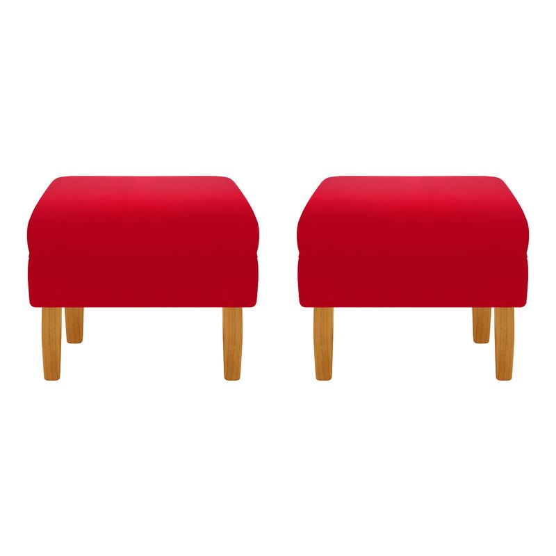 BODEVIR - Set Pouf Sky 1C Felpa 04 Rojo