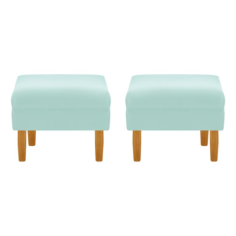 BODEVIR - Set Pouf Sky 1C Felpa 04 Verde Agua