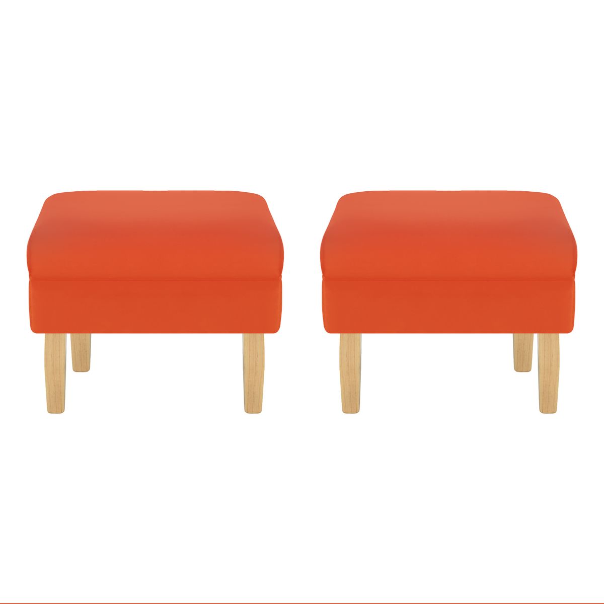 BODEVIR - Set Pouf Sky 1C Felpa 05 Naranjo