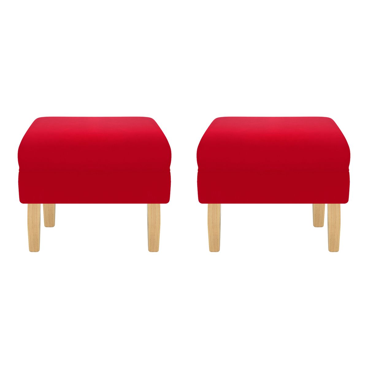 BODEVIR - Set Pouf Sky 1C Felpa 05 Rojo