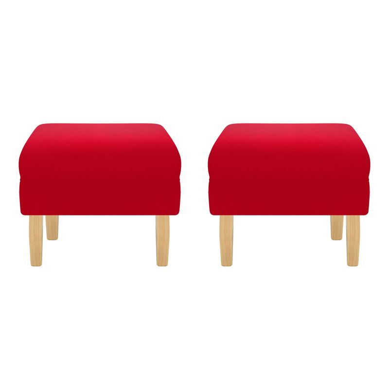 BODEVIR - Set Pouf Sky 1C Felpa 05 Rojo