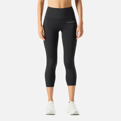 VULCANO - Calza Mujer Built To Move 3/4 High Rise Leggins Negro