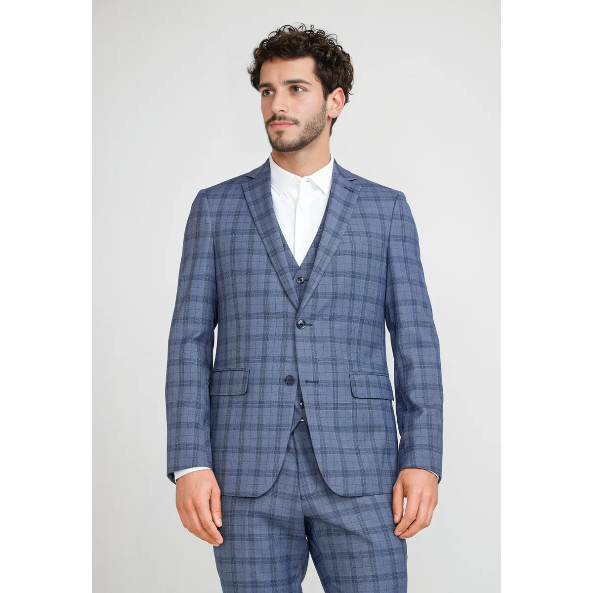 PERRY ELLIS - Chaqueta Hombre Traje Suit Separates Washable Azul Piedra