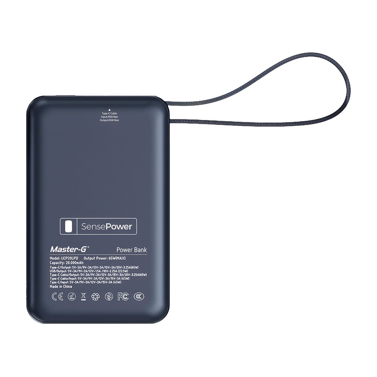 Cargador Portatil Bateria Power Bank Master-G 20.000mAh 65w, marca MASTER G - Foto 2