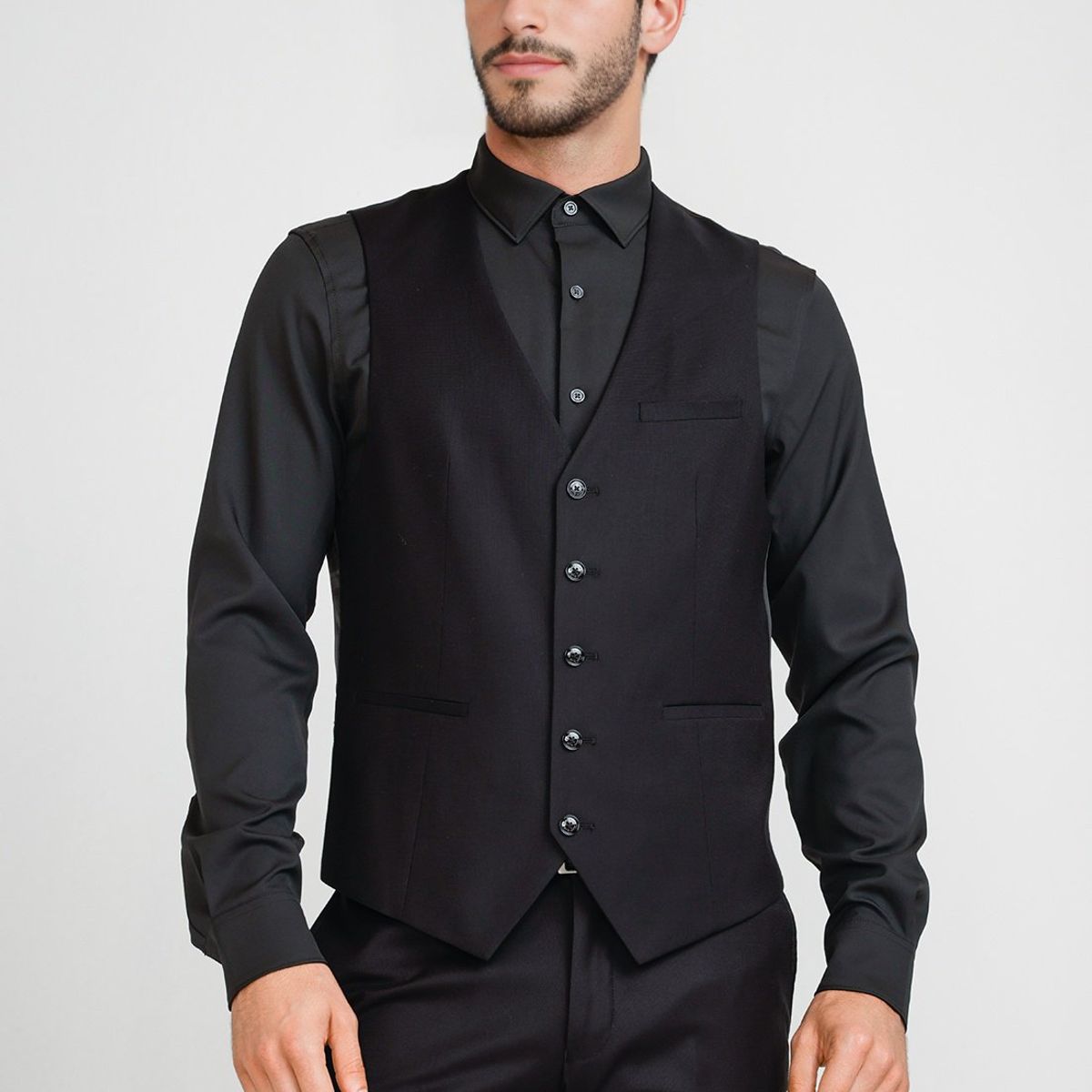 PERRY ELLIS - Gilet Formal Hombre Negro