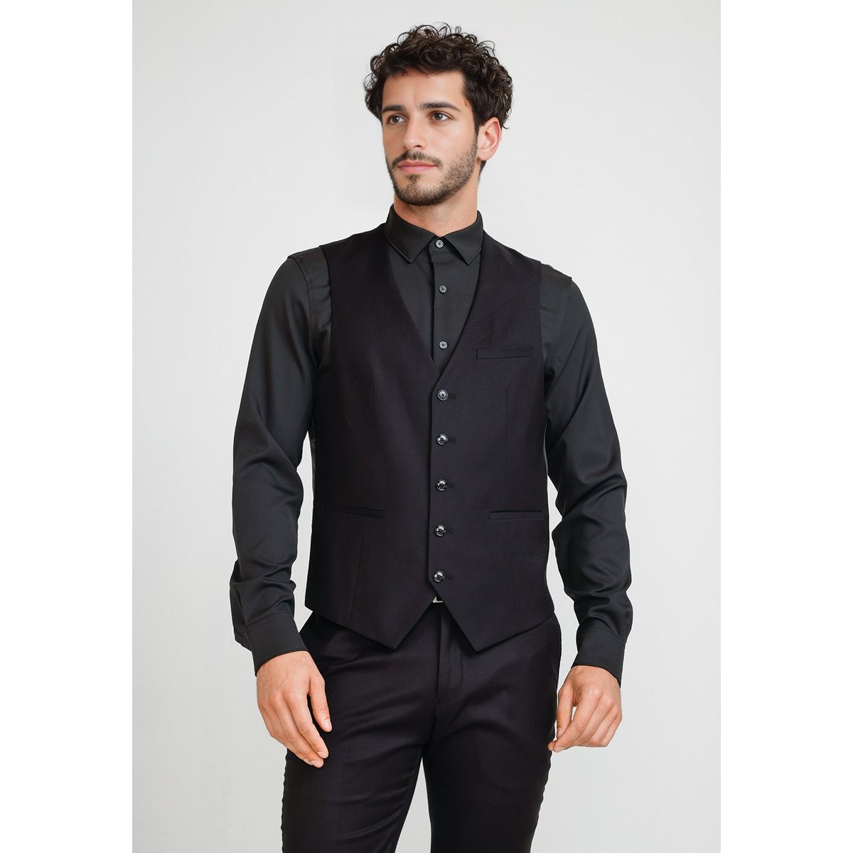 PERRY ELLIS - Gilet Formal Hombre Negro