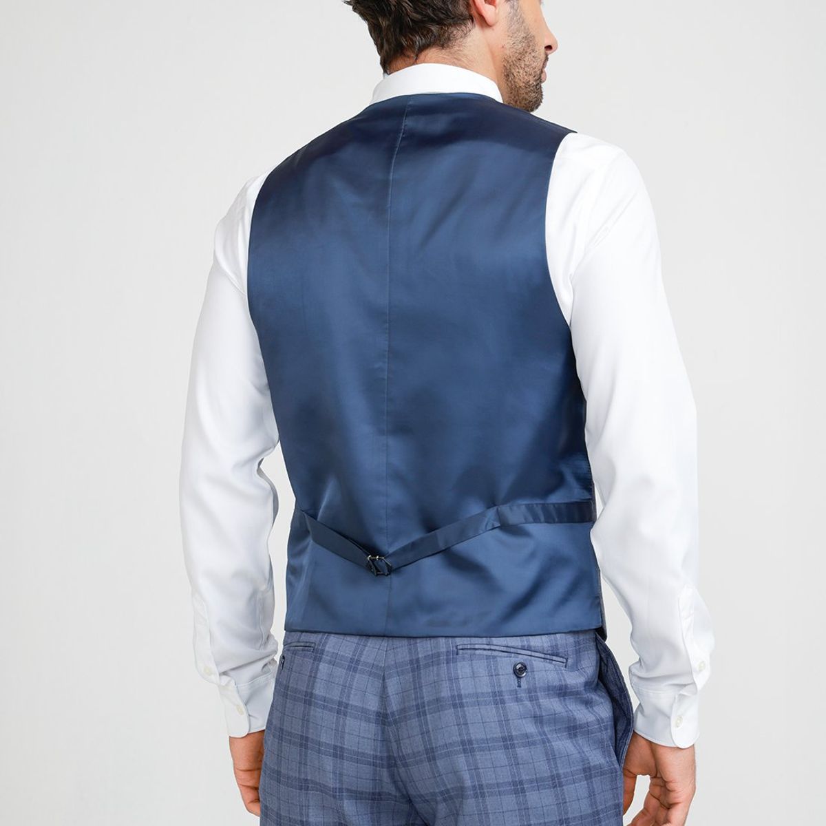 PERRY ELLIS - Gilet Formal Hombre Azul Piedra