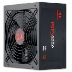 REDRAGON - Fuente De Poder Gamer 600W 80 Plus Ultra Estable - Negro