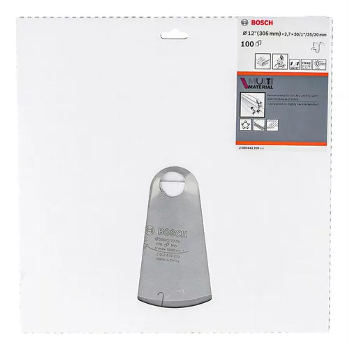 BOSCH - Disco de sierra circular multi material de 12" (305MM) 100 DIENTES