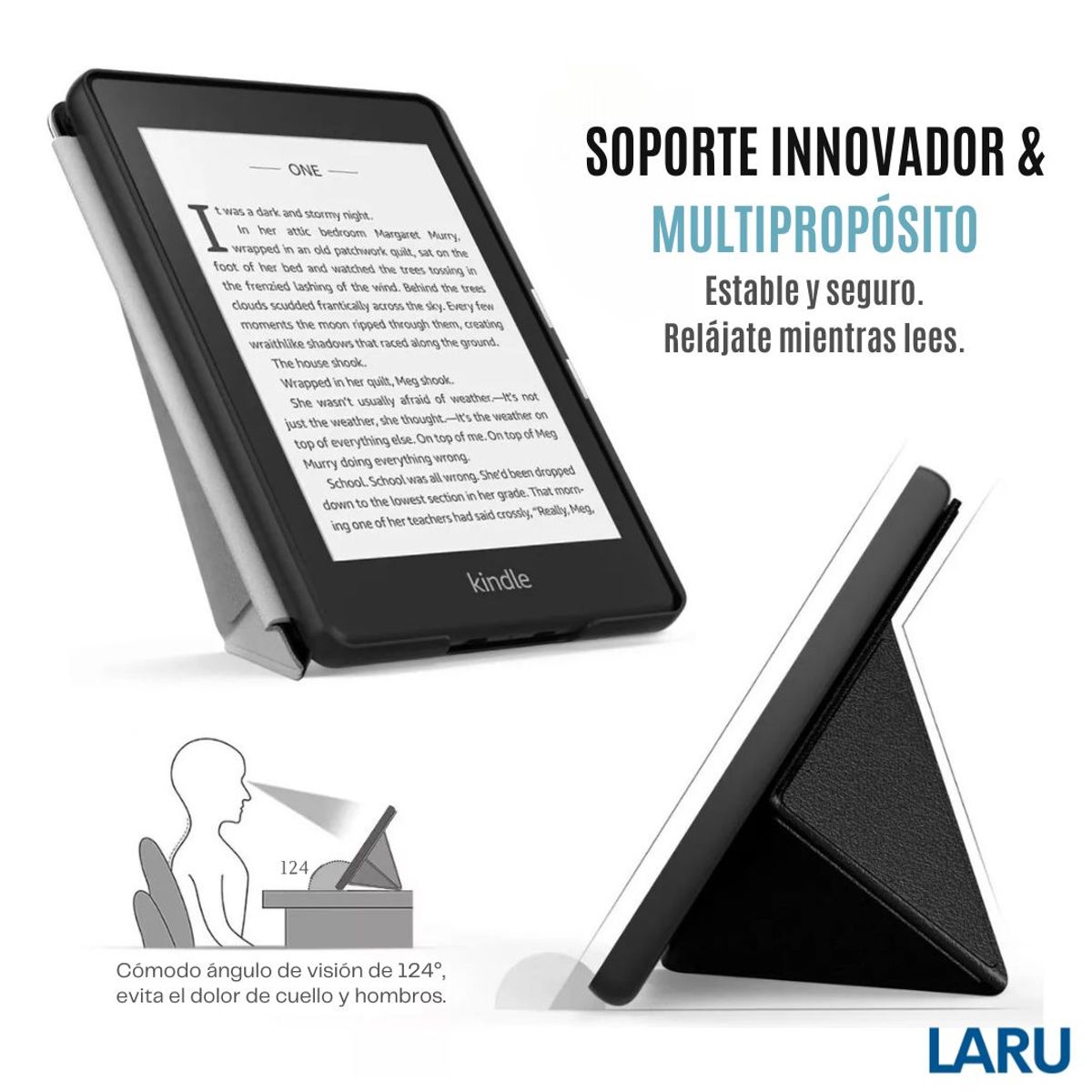 GENERICO - Funda Prem. Origami + Lamina Kindle 2022 C2v2l3 11 Gen 6.0